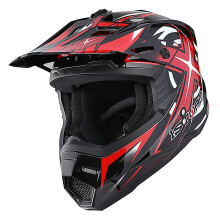 1Storm Youth Detsk motokrosov prilba BMX MX ATV prilba na pran kolo Teenager Racing Styl: HF801 Racing Red