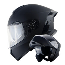 1Storm New Motorcycle Bike Modulrn celooblicejov prilba s dvojitm zornkem Slunecn clona: NOLED-X90 Matt Black