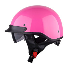 1Storm Motocyklov polooblicejov prilba Mopeds Scooter Pilot s vsuvnm vnitrnm kourovm hledm a nastavovnm velikosti leskle ruov