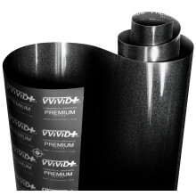 VViViD+ Pellicola per auto in vinile nero ultra lucido metallizzato con cristalli di diamante (1 piede x 5 piedi)