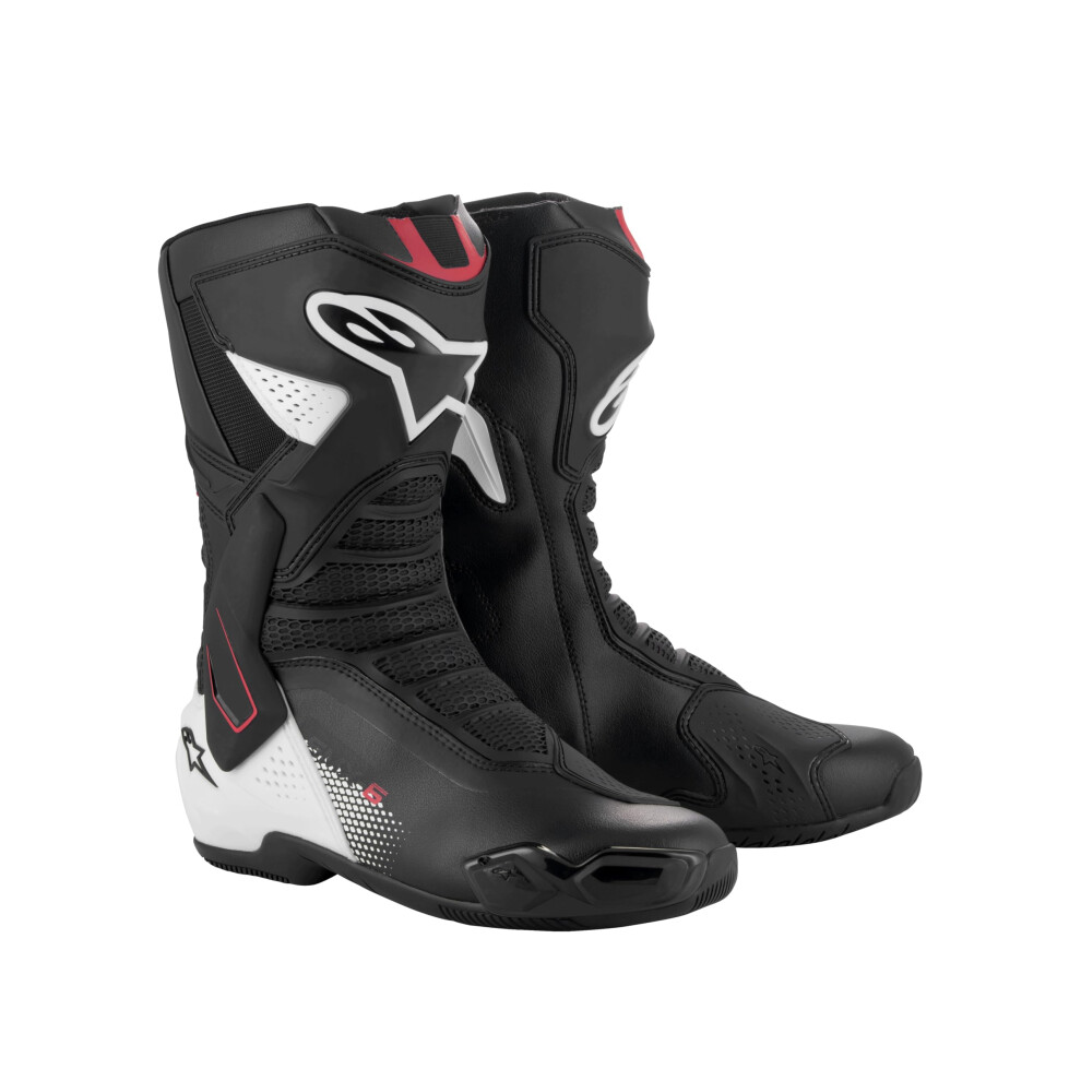 (EU 48) Alpinestars SMX-6 V3 Boots Black / White / Red Graphic-image-OPC-PFTC5JB-NEW