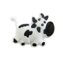 Tennis Racket Vibration Dampener White Cow Cartoon Animal Shape Soft Silicone Dampener For Tennis Racquetball