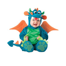 Lil Characters Costume da drago unisex per neonato, verde acqua/verde, grande