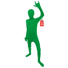 Morphsuits Costume body verde per bambini Abito Green Screen per bambini Body per bambini Divertente travestimento di Halloween piccolo