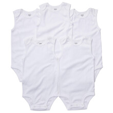 Carter's Lot de 5 bodys S/L - Blanc - 9 mois