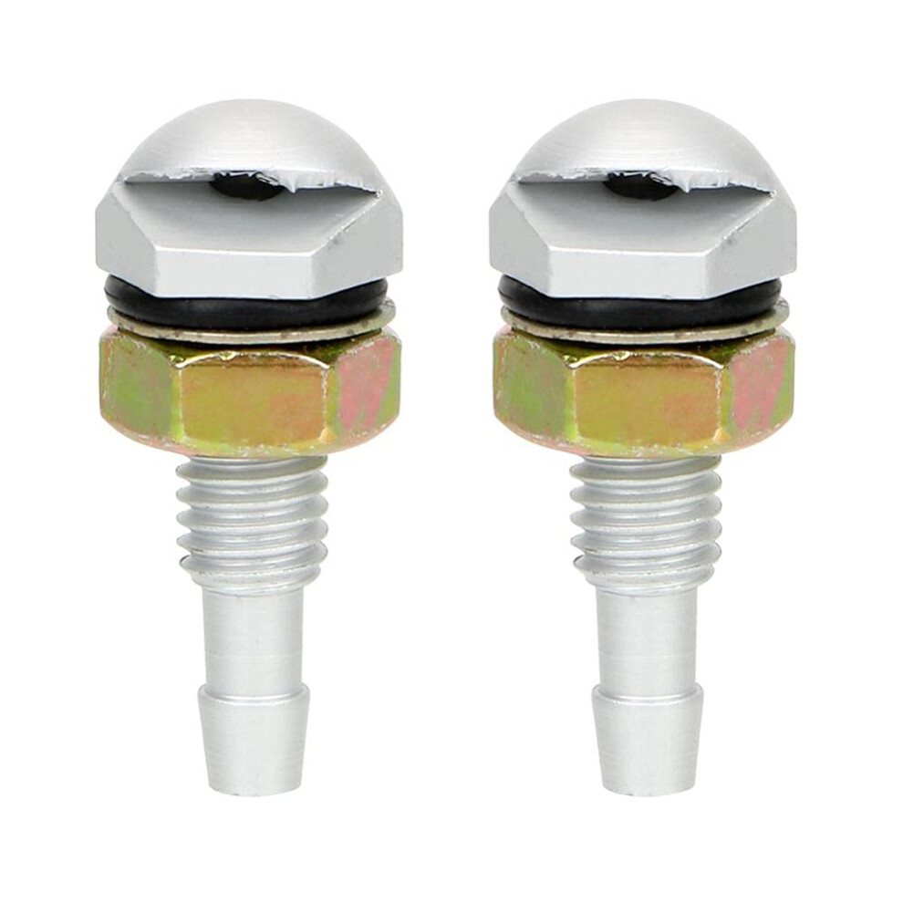 Wiper Nozzle 2Pcs Fan-Shaped Universal Front Windshield Water Sprayer Auto Wiper Jet Nozzle White 9393856367740