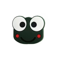 Tennis Racket Vibration Dampener Green Frog Head Soft Silicone Cartoon Animal Shape Shock Absorbers Racquetball Compatible