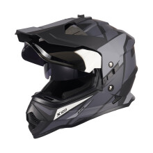 Orthrus DOT Certified Dual Sport Adventure Motocyklov helma Ochrann tt proti UV zren pro ternn ternn kolo snen ATV (X100 L)