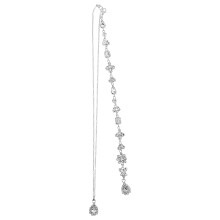 halskette mit rückenketten-anhänger für hochzeit silber