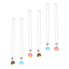 6- . Freundschaftshalsketten Kunststoff, Donut-Design