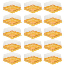 1 set 100 stück plastik quadrat verpackungsbox für 100 g mooncakes