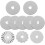 Rotary Stahl 10er Set Silber 7
