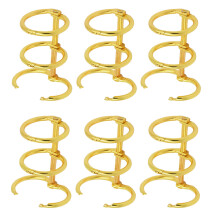 6 schnellhefter-ringe, 3-ring metall für notizbuch