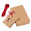 50St Kraft Tags Hartvorm Met Rood Bruin Voor 1