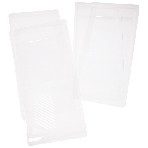 4 transparente wiederverwendbare Malerfarbwanne-Einlagen 10 cm 1