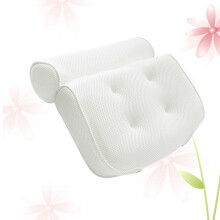 Atmungsaktives 3D Mesh Spa Badekissen Mit 6 Saugnäpfen Für