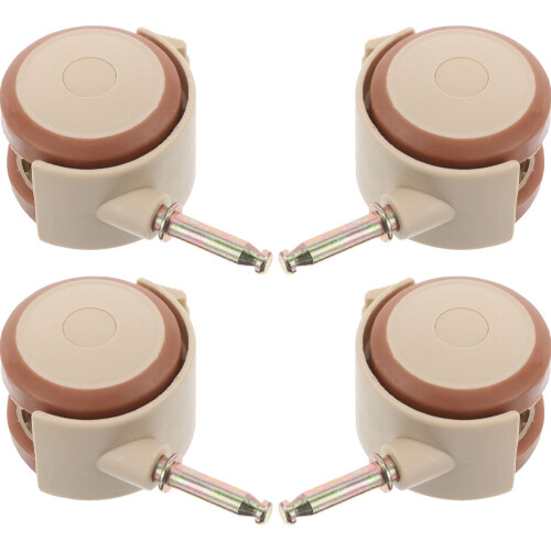 4Pièces Roulettes Bébé En Caoutchouc Beige Pour Lit Bébé