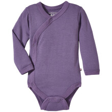 Babysoy Bio s dlouhm rukvem Modern pevn kimono body/Onesie Wineberry 0-3 mesce