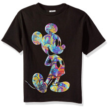 Disney Baby Jungen Mickey Mouse Kurzarm T-Shirt, Mitternacht Schwarz, 5-6 US