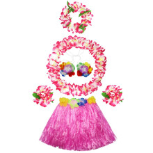 Fighting to Achieve 30 cm groes hawaiianisches Performance-Kostmset mit rosa Grasrock fr Mdchen