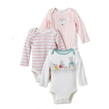Lamaze Organic Baby Baby Mädchen Langarm-Body aus Baumwolle mit Druckknopfverschluss, 12 Monate, Rot (LA3204072I17)