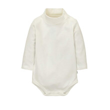 CuteOn Baby Drenge Piger Ensfarvet Basic rullekrave Bomuld Bodysuit Jumpsuit Beige 12 m?neder