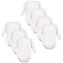 Luvable Friends Unisex Vauvan pitkhihaiset Bodysuits Valkoinen 7 kpl 0-3 kk