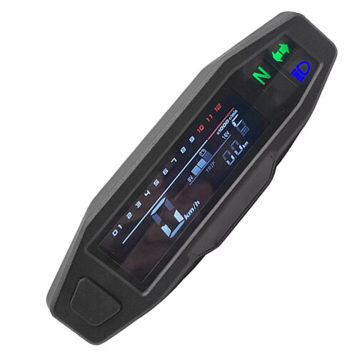 Portable Motorfiets Lcd Snelheidsmeter Digitale Teller Met Sensor