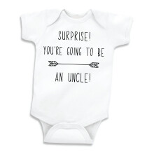 Bump and Beyond Designs Prekvapen Tehotenstv Drek pro strcka Hello Uncle Shirt (0-3 mesce bl)