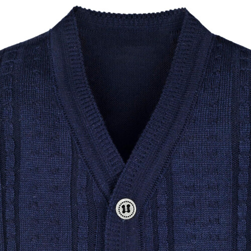 Lilax Basic-Strickjacke mit Zopfmuster fr Babys, 69 Monate, Marineblau 2