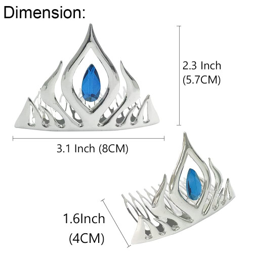 Kuzhi Frozen Elsa Tiara Coronation Crown (Silver) 1