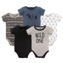 Bavlnen body Yoga Sprout 5 balen Wild One 12-18 mescu
