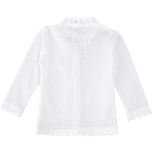 Lilax Baby-Mdchen-Strickjacke mit kleinen Herzen (9 Monate, Wei) 1