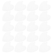 30 stuks hartvormig gaas canvas borduurdoek wit voor kruissteek