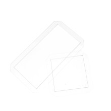 4 acryl quiltmalplaten rechthoekig transparant voor DIY patchwork