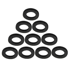 10 trompet ringen kussentje muziekinstrument accessoire zwart