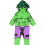 Marvel Tuta cosplay con cerniera per bambini Marvel Avengers Hulk 2T 1