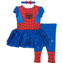 Marvel Spider-Man Kleinkind Mdchen Tll Cosplay Kleid Leggings und Stirnband 3 Stck 4T