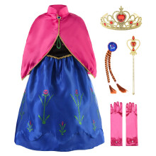 JerrisApparel Princezna Snow Party aty Kostm Cosplay Dress Up (7-8 modr s doplnky)