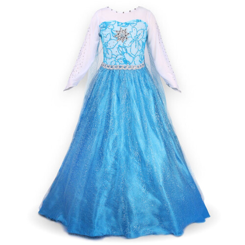 JerrisApparel Πριγκίπισσα Φόρεμα Κοστούμι Βασίλισσας Cosplay με Αξεσουάρ (4-5, Μπλε) 1