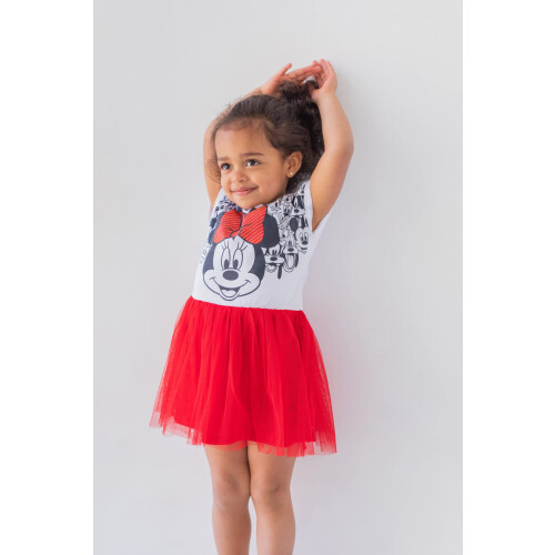 Disney Disney Minnie Mouse Meisjesjurk Wit/Rood 5 1
