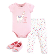 Little Treasure Unisex Baby Cotton Bodysuit housut ja kenksetti Llama Love 6-9 kuukautta