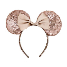 OBUY Orecchie da Topolino Fiocco Glitter Decorazione per Feste da Principessa Fascia per Sirena Scintillante per Adulti per Costume Cosplay per R