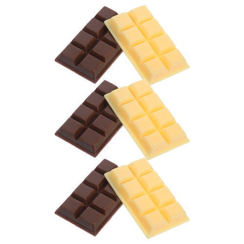 6 stuks realistische chocolade hars modellen, voedsel decor