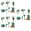 3 sets realistische modelbomen voor diorama decoratie 9