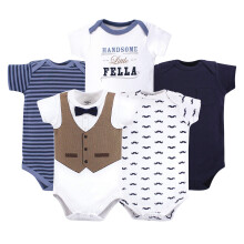 Little Treasure Unisex kojeneck bavlnen body Hezk Fella s krtkm rukvem 9-12 mescu
