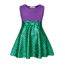 HenzWorld Little Girls Dress Morsk panna Oblkn Kostm Princezna Narozeninov prty Cosplay oblecen Bowknot Zelen Ryba upina Minisukne Tlka Ha