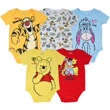 Disney Winnie the Pooh Nyf?dte baby drenge 5-pak bodysuits 0-3 m?neder