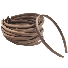 Hixixi 20 Stck Packung Mdchen/Frauen DIY Satin Stoff berzogene Band Stirnbnder Haarband (20 Stck braune Farbe)