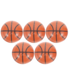 5 decoratieve ventieldopjes in basketbalvorm voor